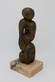 Signed, Mid Century Abstract Bronze Sculpture