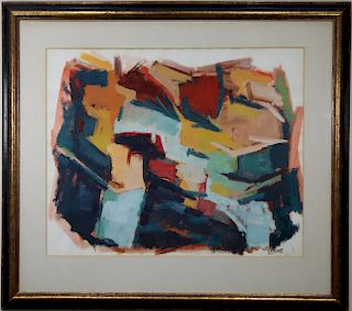 Signed, Mid Century Modern Abstract Painting