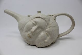 Hand Crafted Inuit Face Teapot