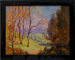 American School, Double-Sided Landscape Painting