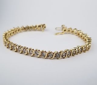 5ctw Diamond 14K Gold Tennis Bracelet