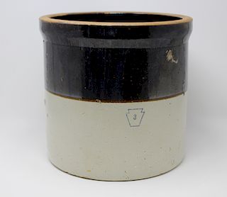 3-Gallon Two Tone Stoneware Pot