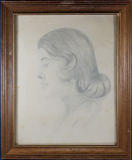 Signed, 1959 Portrait of a Woman