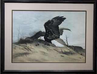 Charles Frace (1926 - 2005) Colored Lithograph