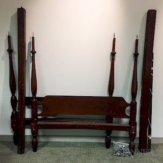 Federal Mahogany Four-post Canopy Bed