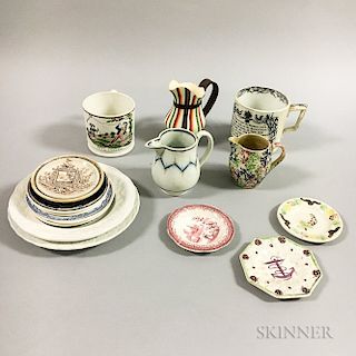 Eighteen Pieces of English Ceramic Tableware.  Estimate $200-250
