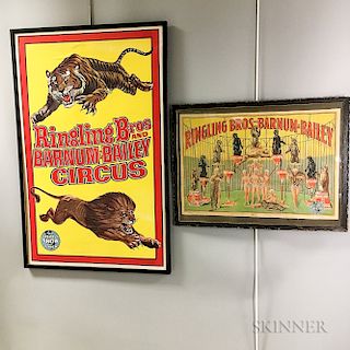Two Framed Ringling Brothers and Barnum & Bailey Circus Posters