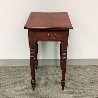 Late Federal Birch One-drawer Stand