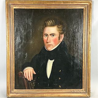 Anglo/American School, Early 19th Century  Portrait of a Young Man