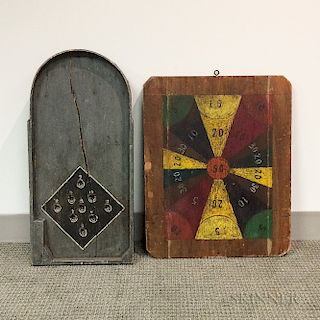 Two Polychrome Wood Game Boards
