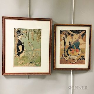 Two Framed Alice Hazard Segersten Prints