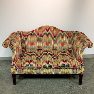 Kittinger Chippendale-style Upholstered Camel-back Sofa