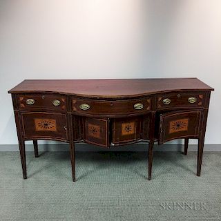 Federal Inlaid Mahogany Serpentine-front Sideboard