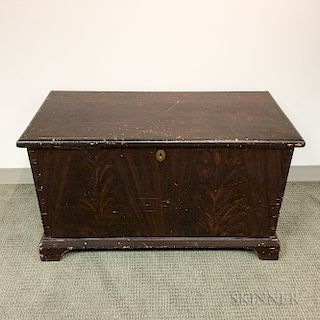 Grain-painted Pine Six-board Chest