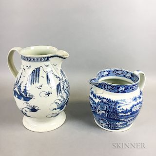 Two Large Staffordshire Ceramic Jugs
