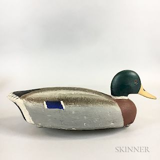 Hank Walters Polychrome Carved Wood Duck Decoy