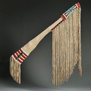 Crow Beaded and Fringed Hide Rifle Scabbard