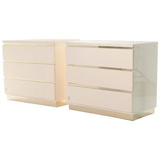 Pair of Small Lacquer Chest of Drawers by J.C. Mahey, 1970s