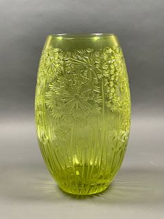 Large Lalique "Bucolique" Dandelion Vase 