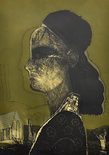 Gonzalo Cienfuegos "Mujer Verde" Lithograph