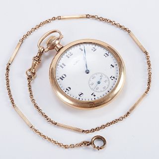Elgin Gold Filled Pocket Watch w/ Chain