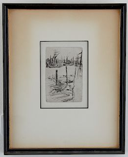 Whistler "Wapping (the Small Pool)" Etching