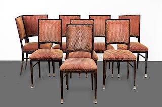 Set of 8 Vienna Secessionist Chairs Manner of Aug