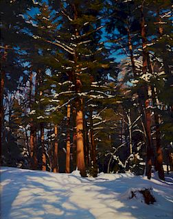 Ronal Parlin "Silent Warmth" Oil on Board