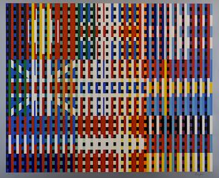 Yaacov Agam "Flags of all Nations-Europe" Lithogr