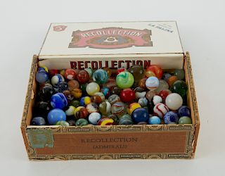 Large Grouping of Vintage Glass Marbles