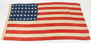 RARE 40-STAR AMERICAN PARADE FLAG