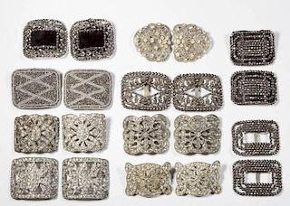ASSORTED VINTAGE BEADED BUCKLES, LOT OF 20