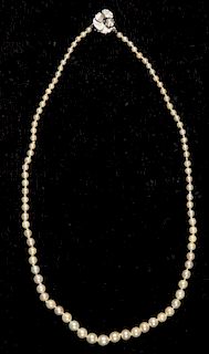 VINTAGE GOLD AND PEARL NECKLACE