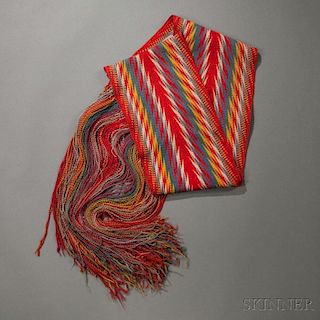 Cree Multicolored Wool Assumption Sash