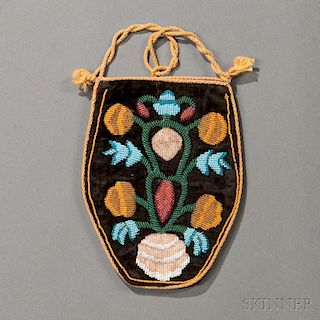 Iroquois Beaded Cloth Pouch