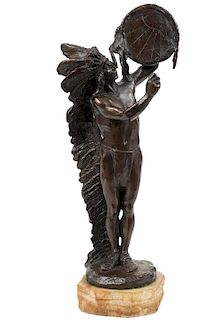 Charles Humphriss 'The Sun Dial' Indian Bronze