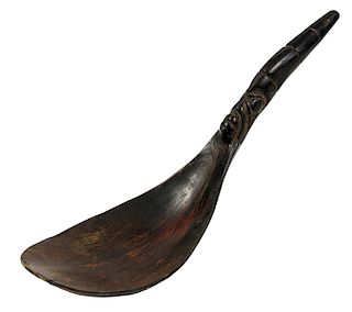 Native American Carved Horn 'Haida' Spoon