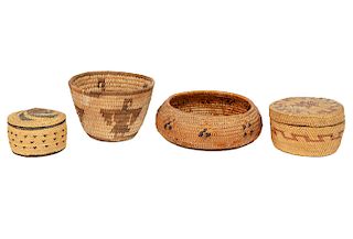 Makah, Pima & Mission Indian Woven Baskets