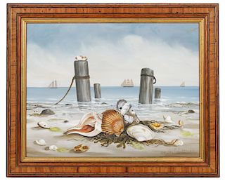 Martha Cahoon 'Sea Shells at Low Tide' O/B