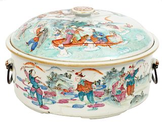 Large Chinese Export Covered Serving Dish