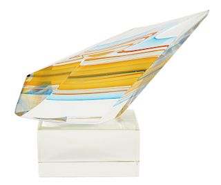 Harvey Littleton Art Glass Sculpture