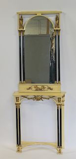 Antique Italian Paint And Gilt Decorated Console