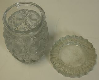 LALIQUE. France Glass Vase and Ash Tray.
