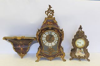 2 Antique Louis XV Style Clocks.