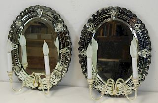 Pair Of Vintage And Quality Venetian Style Mirror