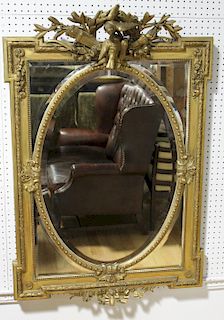 L. B. & F. French Gilt Mirror With Dove & Arrow