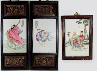 Group of 3 Chinese Porcelain Plaques.