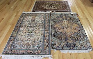 Lot of 3 Vintage And Finely Hand Woven Area