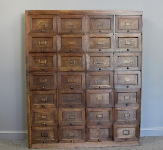 Antique Oak Multi Drawer Lift Top Drawer Cabinet.