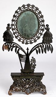 Jenny Lind cast iron dressing mirror